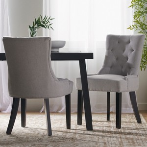 CAVINAS Mid Century Dining Chairs Set of 2,Tufted Kitchen Chairs with Diamond Stitching,Dining Room Chairs Set of 2 with Wood Legs for Living Room - 1 of 4