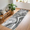 2x6 Abstract Machine Washable Runner Rug For Kitchen Stain Resistant Throw Carpet With Non-Slip Backing Low Pile Floor Cover For Hallway Entryway - 2 of 4