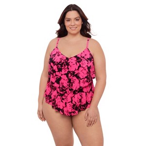 Aqua Green, Women's Triple Tier Tankini - 1 of 3