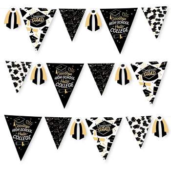 Big Dot of Happiness 30 Piece Hello College - Graduation Party Pennant Triangle Banner