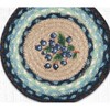 Earth Rugs Round Jute Trivet 10"x10" – Blueberry Print with Braided Natural Fiber Design - 3 of 3