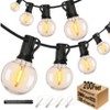 Itopfox Outdoor String Lights Waterproof 200FT with 100+4 Shatterproof LED Edison Bulbs for Party Backyard Gazebo Pergola Cafe, 2Pack x 100ft - 2 of 4
