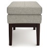 NicBex Modern Double Cushion Small Ottoman Bench with Wooden Legs,Upholstered Shoe Bench for Living Room,Bedroom,Entryway - 4 of 4