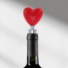 Unique Bargains Bottle Stoppers Heart Aluminum Alloy PTR Resin Red Silver Tone Black 4.17"x1.54"x0.79" 1 Pc - 2 of 3