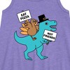 Girls' - Instant Message - Eat Pizza Turkey Dino Graphic Sleeveless Aline Dress - 2 of 4