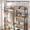 Over The Washer Dryer Storage Shelf, 5-Tier Adjustable Height Laundry Organizer, Laundry Room Storage Organizer, for Bathroom, Laundry Room - 4 of 4