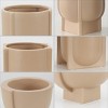 Monaco Ceramic Matte Vase Set Of 3 - RDC4030 - Taupe - Safavieh - 3 of 4