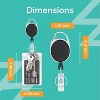 Link ID Badge Holder with Clip Badge Reels Retractable Heavy Duty Clear Id Card (2 Pack) - 2 of 4