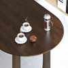 Lirago 30"H Oval Wood Double Pedestal Dining Table Seats 6, 67*33.5 Walnut - 4 of 4