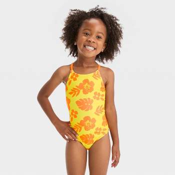 Toddler Girls' Hibiscus Floral One Piece Swimsuit - Cat & Jack™