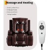 Electric Standing Assist Sofa Burgundy PU Leather 68cm Seat Width 135Â° Recline 8-Point Massage Waist Heating Living Room Elderly Relaxation - 4 of 4