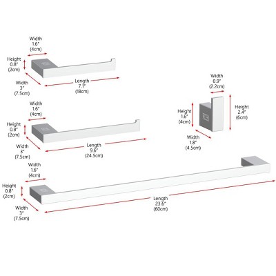 Sofia Chrome 4-Piece Bathroom Hardware Set