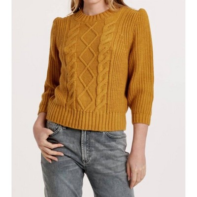 Women's Cable Knit Three Quarter Sleeve Sweater - Another Love