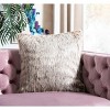 Dusty Fur Pillow - Grey - 20"X20" - Safavieh - 2 of 3