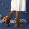 Perphy Women's Lace-Up Peep Toe Slingback Chunky Heels Ankle Boots - 2 of 4