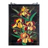Chloe Lighting Fire Lily Tiffany-Style Floral Stained Glass Window Panel 25`` Height - 2 of 4
