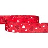 Northlight Glitter Hearts Valentine's Day Wired Craft Ribbon - 2.5" x 10 Yards - Red and White - 4 of 4