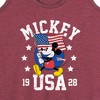 Women's - Disney - Mickey Waving Flag USA Graphic Racerback Tank - 2 of 4
