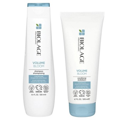 Matrix Biolage Volume Bloom Shampoo (8.5 oz) & Conditioner (6.7 oz) For Fine Hair | Create bounce and bundles of volume - DUO SET KIT