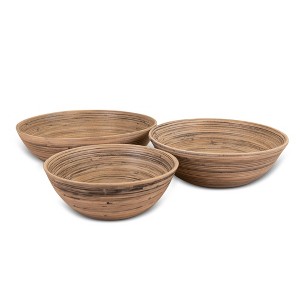 Lexa Bamboo 3-Piece Bowl Set, 12, 10, 8 Inch - 1 of 4