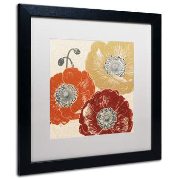 Trademark Fine Art -
Daphne Brissonnet 'A Poppy's Touch III' Matted Framed Art