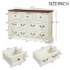 Okak 5/7-Drawer Dresser with Farmhouse Modern Fusion Ample Storage, Beveled Base for Stability, Scratch-Resistant for Bedroom/Entryway - 3 of 4
