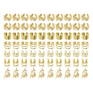 Unique Bargains Hollow 7 Styles Hair Cuffs Dreadlock 70 Pcs - 1 of 4