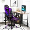 Costway Gaming Chair Adjustable Swivel Computer Chair w/ Dynamic LED Lights - 4 of 4