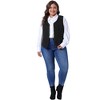 Agnes Orinda Women's Plus Size Fully Lined 4 Button V-Neck Business Faux Suede Fashion Vests - 3 of 4