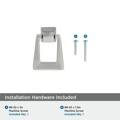 Polished Nickel Drop Bail Cabinet Pendant Pull