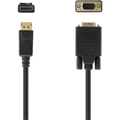Belkin Display Port/VGA Video Cable - 6 ft DisplayPort/VGA Video Cable for Video Device - First End: 1 x DisplayPort Male Digital Audio/Video
