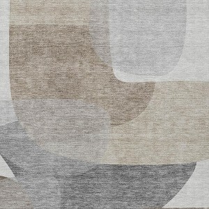 HomeRoots 9' X 12' Taupe And Gray Abstract Washable Indoor Outdoor Area Rug - 1 of 4