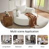 TiramisuBest 360¡ã Swivel Chair Accent Barrel Chair Swivel Round Sofa Chair with 3 Removable Pillows for Living Room, Bedroom, Office and Hotel - 4 of 4