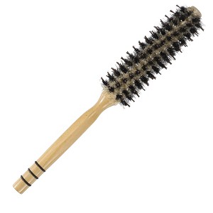 Unique Bargains 6 Row Nylon Bristle Round Curling Hair Twill Comb Beige 1 Pc - 1 of 4