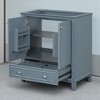 29.5" Bathroom Vanity Base, Solid Wood & MDF Construction, Adjustable Shelf, 2 Doors & 1 Drawer, Freestanding for Custom Sink - 2 of 4
