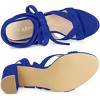 Allegra K Women's Open Toe Front Crisscross Chunky Heel Lace Ups Sandals - 4 of 4