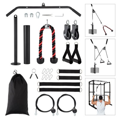 Pulley System, Home Gym Pulley - Cable Pulley Attachments for LAT Pulldown, Biceps, Triceps, Arm Workouts Fitness Equipment