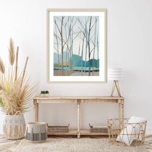 Amanti Art 33"x41" Winter Trees II by Isabelle Z Wood Framed Wall Art Print - 1 of 4