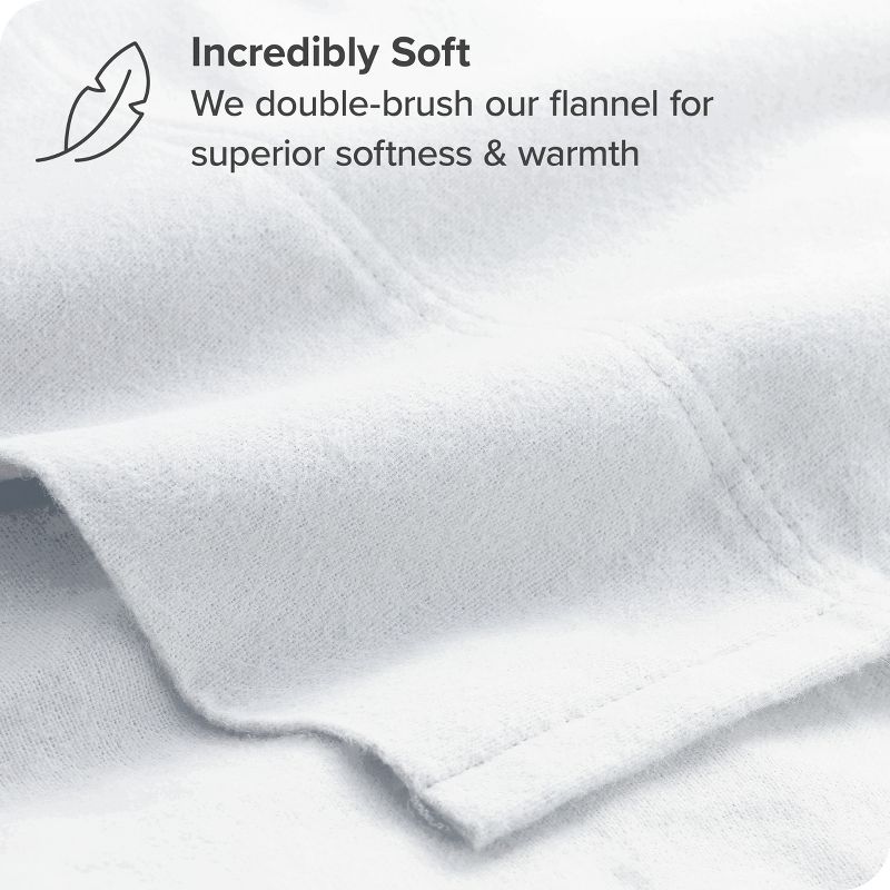 Cotton Flannel Sheet Set by Bare Home, 3 of 9
