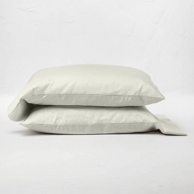 Photo 1 of 500 Thread Count Washed Supima Sateen Solid Pillowcase Set