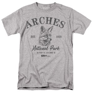 Arches National Park Kit Fox Icon Adult T-Shirt Athletic Heather - 1 of 4