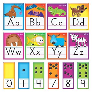 TREND Awesome Animals Alphabet Cards Standard Manuscript B.B. Set - 1 of 3