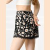 Allegra K Women's Summer Floral Printed Lace Trim Elastic Waist Beach Shorts - 2 of 4