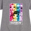 - Rainbow High - Rainbow Sparkle Box Graphic Short Sleeve Fleece Dress - 2 of 4