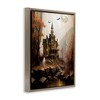 Stupell Industries Haunted Castle with Ghost Floating Frame Canvas Art - 2 of 4