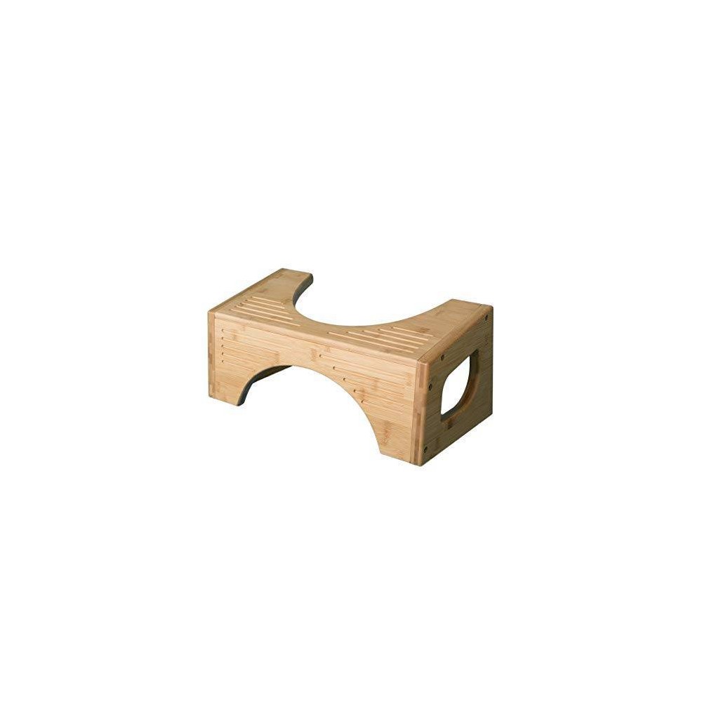 7"/9" Two in One Bamboo Toilet Step Stool Brown - Squatty Potty