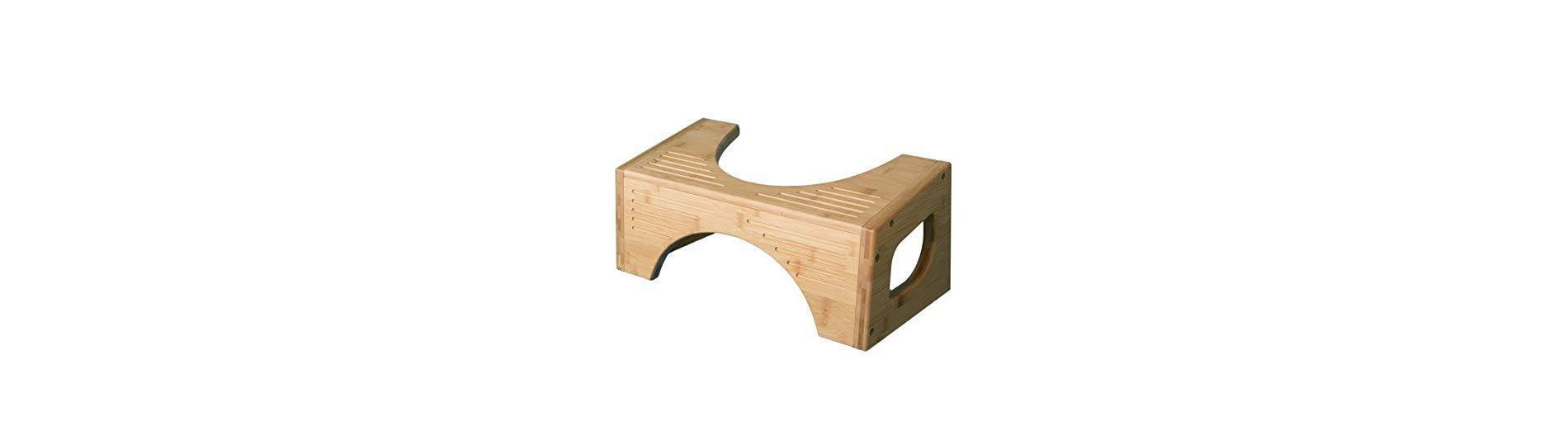 7"/9" Two in One Bamboo Toilet Step Stool Brown - Squatty Potty