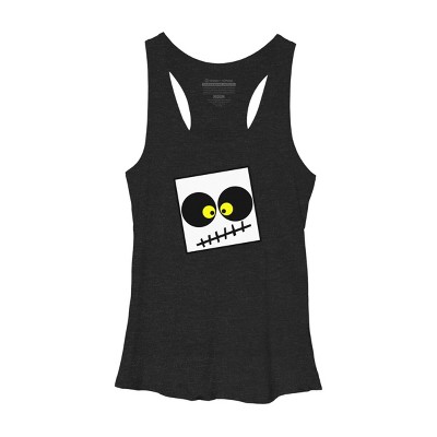 Women's Design By Humans Square Skull By LonaMisa Racerback Tank Top