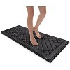 24"x58" MICRODRY SoftLux Diamond Embroidered Memory Foam Bath Mat/Runner with Skid Resistant Base - 2 of 4