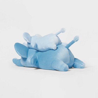 Детские мягкие игрушки Pillowfort Elephant and Baby Weighted Plush Kids' Throw Pillow Blue — фото 3
